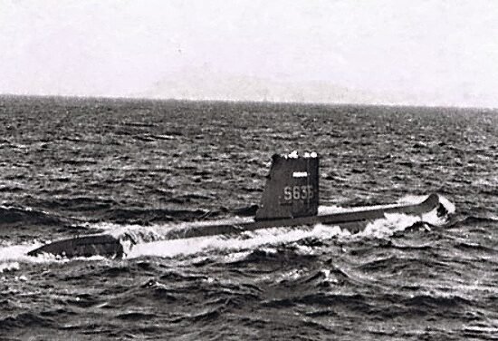 L’Argonaute en surface, à grande vitesse, au milieu de la Méditerranée. © AMERAMI